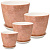 Набор горшков Бутон Диско бежевый из 4-х 0,9\1,7\3,2\5л (уп.2)