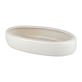 Горшок Кактусник Овал 0,9л 23*13 h4,5 белый (уп.16)