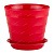 Горшок Лаура 0,7л d11,5 h10 красный с поддоном (уп.16/128)