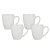 Набор из 4-х кружек 380мл белый рельеф, фарфор