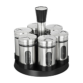Набор для специй 6шт 15,4x15,4x16,1см стекло, нерж.сталь, пластик, цвет серебро