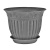 Горшок Виноград 4л d26 антрацит с поддоном (уп.10)
