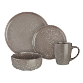 Набор столовой посуды 16пр керамика, серый