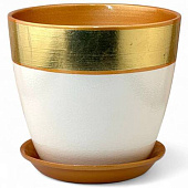 Горшок Бутон Поталь валенсия бронза 5л 21см с поддоном (уп.2)