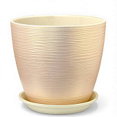 Горшок Бутон Перламутр персик 3,2л d18см с поддоном (уп.6)