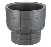 Кашпо КАРЕ 7,8л D280мм Графитовый со вставкой (уп.1)