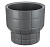 Кашпо КАРЕ 7,8л D280мм Графитовый со вставкой (уп.1)