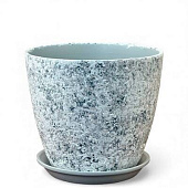 Горшок Бутон Яшма серый 2л d15см с поддоном (уп.6)