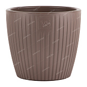 Горшок Эви VipSet 0,6л шоколад с дренажной системой