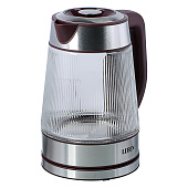 Чайник элек. LEBEN 1,8л 1850Вт рифленое стекло бордовый