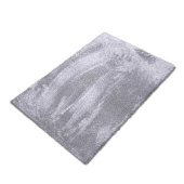 Коврик для ванной 40х60 плюшевый серый
