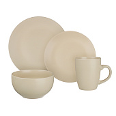 Набор столовой посуды 16пр керамика, кремовый