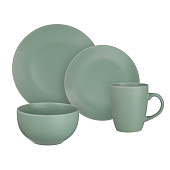 Набор столовой посуды 16пр керамика, оливковый