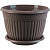 Кашпо Византия 15л Мокко с поддоном (уп.8)