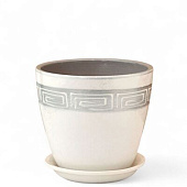 Горшок Бутон Меандр 0,9л 12см с поддоном (уп.6)