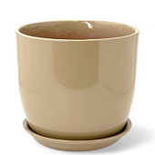 Горшок Верона Глянец капучино 1,4л d15 h13 с поддоном (уп.6)