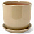 Горшок Верона Глянец капучино 3л d18 h16 с поддоном (уп.6)