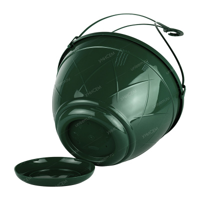 Горшок подвесной Лилия 2,5л 20*20*12 зелёный с подвеской (уп.40)