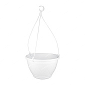 Горшок подвесной Лилия 4л 23*23*14 белый с подвеской (уп.40)
