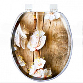 Сиденье для унитаза мягкое Цветы на дереве (уп.16)