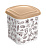 Емкость для сыпучих продуктов 1,1л с декором, бежевый (уп.16)