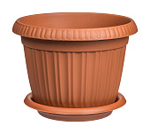 Горшок Basil 4л D230мм терракотовый с поддоном (уп.30)