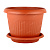 Кашпо Ливия 16л D360мм терракот с поддоном (уп.5)