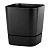 Горшок Гранд Квадрат 2,7л 15*15*15 чёрный с поддоном (уп.9)