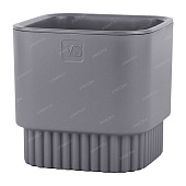 Горшок Бостон квадрат VipSet 2,7л d15,3 антрацит с дренажной системой (уп.10)