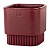 Горшок Бостон квадрат VipSet 2,7л d15,3 бордо с дренажной системой (уп.10)
