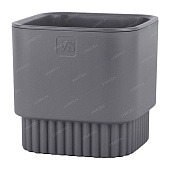 Горшок Бостон квадрат VipSet 5,5л d19,2 антрацит с дренажной системой (уп.6)