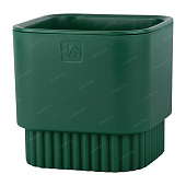 Горшок Бостон квадрат VipSet 5,5л d19,2 изумруд с дренажной системой (уп.6)