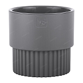 Горшок Бостон цилиндр VipSet 4,5л d19,3 антрацит с дренажной системой (уп.6)