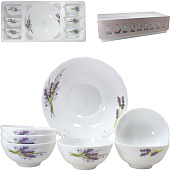 Набор салатников стеклокерамика 7пр Букет лаванды (уп.12)