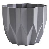 Кашпо Геометрия 2,2л Серый жемчуг со вставкой (уп.24)
