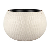 Кашпо Жемчужина 9,7л d290 бежевый с внутренней вставкой 4л (уп.4)