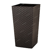 Кашпо напольное Ротанг 28л 270х270х510мм мокко (уп.7)