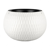 Кашпо Жемчужина 16л d360 белый с внутренней вставкой 7л (уп.2)