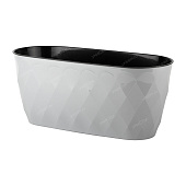 Горшок Laurel 5л 354*152*150мм, серый с дренажной вставкой (уп.10)