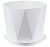 Горшок Призма 1л d130мм Белый с поддоном (уп.12)