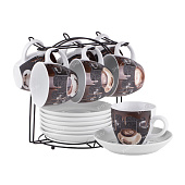 Набор чайный 12пр 180мл с ложками п/уп Горячий шоколад (уп.8)