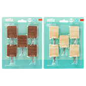 Крючок самоклеющийся 5шт металл, 2 цвета