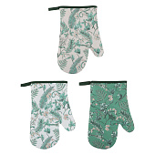 Прихватка-варежка Мосс цветы 17х27см 100% полиэстер, 3 дизайна