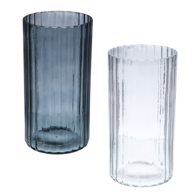 Ваза для цветов 10x10x20см стекло, 2 дизайна