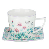 Набор чайный 2пр 250мл Клевер фарфор, подарочная упаковка