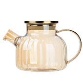 Чайник заварочный 1л Кантри стекло, нержавеющая сталь