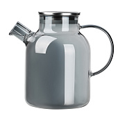 Чайник заварочный 1,8л Графит стекло, нержавеющая сталь