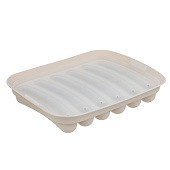 Форма для выпечки 17х13см для сосисок, колбасок, кебабов, с крышкой силикон