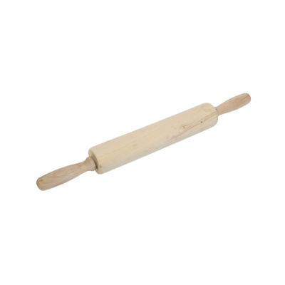 Скалка 42*5см деревянная c вращающимися ручками