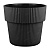 Горшок Алемар VipSet 4,8л d21,5 черный с дренажной системой